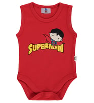 Civil Baby Superman Baskılı 3-18 Ay Çıtçıtlı Badi - Kırmızı