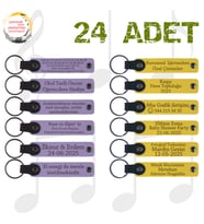 Mor Menekşe & Sarı, 24’lü Set, Kişisel Deri Hediyelik, Şirket Yıl Dönümüne Değer Katan Hediye