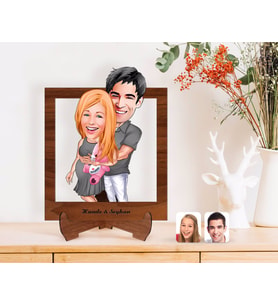 BK Gift Kişiye Özel Bebek Süprizi Karikatürlü Ahşap Standlı 3D Biblo-5 (Beyaz)