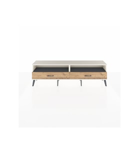 Arges TV Ünitesi 2 Raflı 2 Çekmeceli  176x30x51 Aytaşı-Antrasit/Çam