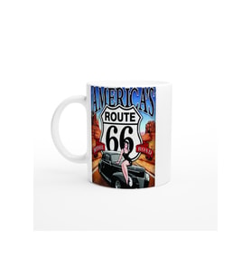 Route 66 Retro Pin-Up Kupa Bardak