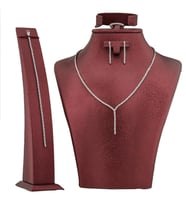 Yuvarlak Tasarımlı Gümüş Bayan Set