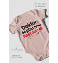 Doktor değilim ama hastam çok! Kısa Kollu Bebek Body %100 Pamuk