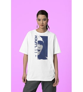Lunch By Billie Eilish Baskılı Unisex Tişört, Oversize Şarkıcı Tişört