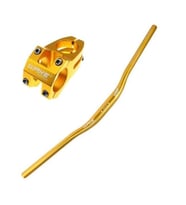 Wake Renkli Bisiklet Alümiyum Gidon+Boğaz 780mm 31,8mm Bisiklet Wake Direksiyon + Boğaz SARI