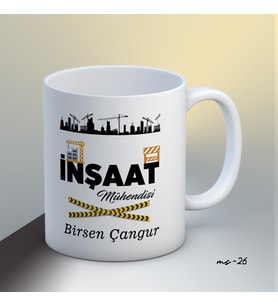 Kişiye Özel İnşaat Mühendisi Temalı Kupa Bardak
