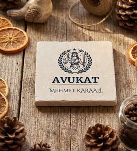 Kişiye Özel Karikatürlü Erkek Avukat Bardak Altlığı Avukatlar Günü Hediyesi
