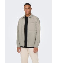 Only & Sons Erkek Yakalı ve Fermuarlı Ceket - 22026312 (Bej)