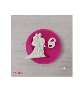 YY0067 Gelin Damat Yüzüklü Silikon Kalıp