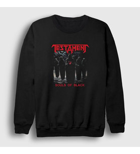 Presmono Unisex Siyah Souls Testament Sweatshirt 388730tt