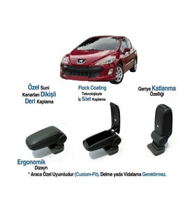 PEUGEOT 308 2ARACA ÖZEL KOL DAYAMA VİDASIZ K0LÇAK 2007 2008 2009 2010 2011 2012 2013