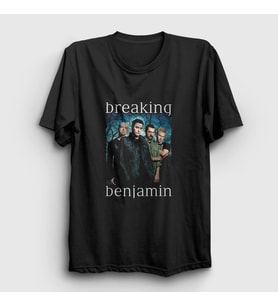 Presmono Unisex Siyah Band Breaking Benjamin T-Shirt 375221tt