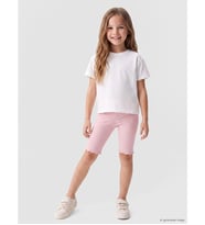 LCW Kids Pembe Beli Lastikli Kız Çocuk Midi Tayt