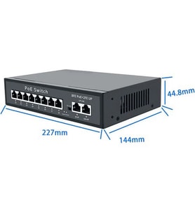 ODS 8port 96w FULL PoE 08ODS-R-8P2U 10/100 2X-UPLINK Yönetilemez Switch