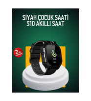 S10 Siyah Çocuk Takip Saati Güvenli Alan Uyarısı ve Sesli Mesaj Özelliği