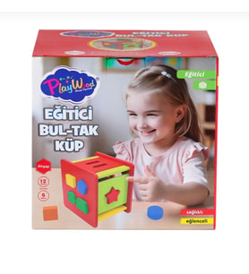 Eğitici Bul-Tak Eğitici Küp 12 Parça 6 Renk (Çok Renkli)
