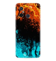 Xiaomi Redmi 12C Kılıf Silikon Desen Özel Seri Orange Blue Color 1665