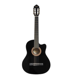 Valencia VC104TCBK Klasik Gitar Cutaway (Siyah)  Kesik Kasa - Sap Çelikli - Modern Görünüm