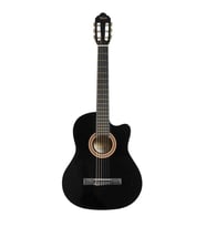 Valencia VC104TCBK Klasik Gitar Cutaway (Siyah)  Kesik Kasa - Sap Çelikli - Modern Görünüm