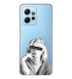 Redmi Note 12 4G Uyumlu Marilyn Monroe Desenli Şeffaf Telefon Kılıfı