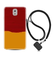 Samsung Note 3 4 5 8 9 20 Ultra 10 Lite Kılıf Boyun Askılı Silikon Sarı Kırmızı Boya 1708