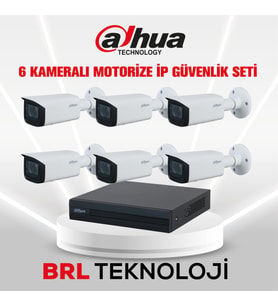 Dahua 6 Kameralı 2 MP Motorize Ip Güvenlik Kamera Seti
