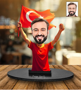 Kişiye Özel Türkiye Tasarımlı Karikatür Biblo 220