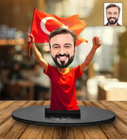 Kişiye Özel Türkiye Tasarımlı Karikatür Biblo 220