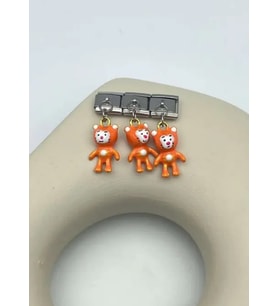 Çelik Silver Turuncu Karakter Sallantılı Nomi Charm - 25crm45