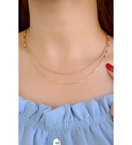 ÇİFT SIRA ZİNCİR KOLYE 14 AYAR A084995