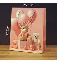pilelistore Büyük Boy Sevimli Ayıcıklar Tasarımlı Hediyelik Çanta