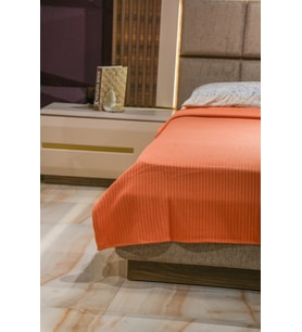 Sofline %100 Pamuk Tek Kişilik Yazlık Örgü Pike, Yatak Örtüsü, Terletmez Kumaş 160x240cm Yeşil