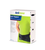 Actimove Bel Korsesi 4 Adet Destek İçeren, Ayarlanabilir Çift Kat Kompresyon (Siyah)