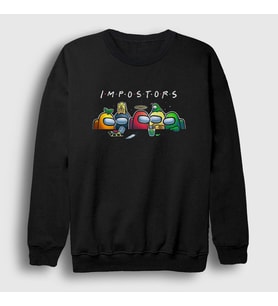 Presmono Unisex Siyah Impostors Among Us Sweatshirt 77808tt