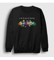 Presmono Unisex Siyah Impostors Among Us Sweatshirt 77808tt