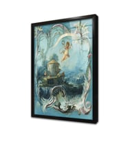Ev Enchanted ve Cupid İle Tepe Çerçeveli Cam Tablo