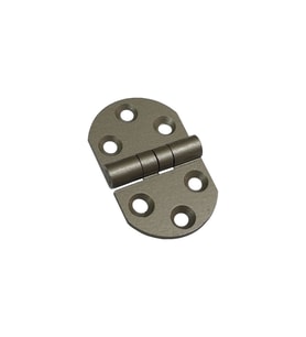 20 Adet Alüminyum Oval Menteşe 30x49 mm - Yönsüz, Şık, Hafif ve Dayanıklı Dolap, Pano, Kapak Menteşesi