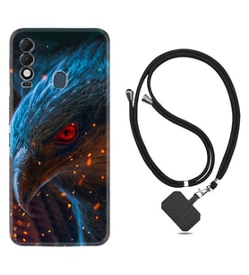 Tecno Spark 8T Kılıf Silikon Boyun Askılı İpli Desenli Silikon Şahin 1756