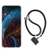 Tecno Spark 8T Kılıf Silikon Boyun Askılı İpli Desenli Silikon Şahin 1756