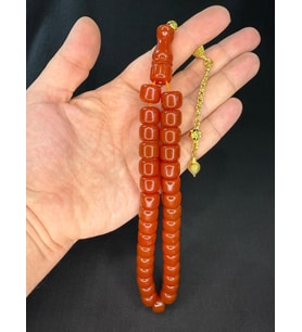 SIKMA ÇUBUK KEHRİBAR TESBİH TEKER KESİM KAHVERENGİ 10MMX13MM T-774 (Çok Renkli)