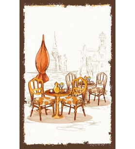 Çay Ve Kahve Temalı Retro Ahşap Poster