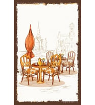 Çay Ve Kahve Temalı Retro Ahşap Poster