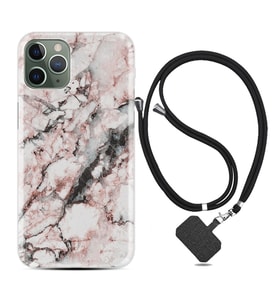 Apple iPhone 11 12 13 14 Pro Max Kılıf Boyun Askılı Silikon Colorfull Marble 2 1389