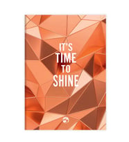 Metalik Notebook Düz Defter Shıne 17x24 (Turuncu)