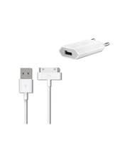 iPhone 4 - 4s Uyumlu iPad 1-2 Uyumlu şarj Cihazı Set Data Kablo