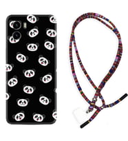 Vivo Y15S Y32 Y33S Y51 Y53S Kılıf Boyun Asklı Rasta Silikon Panda Suratları 1773