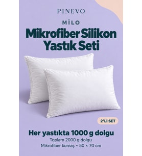 Mikrofiber Silikon Dolgulu Uyku Yastığı 50x70 cm 1000 gr