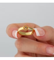 Unisex Ster 925 Ayar Gümüş Yüzük (Gümüş)