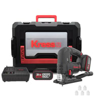 Kress KUE26 20Volt 4.0Ah Li-ion Çift Akülü Profesyonel Kömürsüz Devir Ayarlı Şarjlı Dekupaj Testere