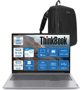 Lenovo Thinkbook 16 G6 Irl Intel Core I7 13700H 16GB Ddr5 512GB SSD Intel Iris Xe 16" Wuxga 300NITS IPS Windows 11 Home Taşınabilir Bilgisayar 21KH00V1TRH01 + Zetta Çanta
